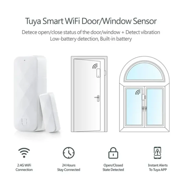 Almo Door Sensor WiFi with Vibration Sensor - Image 3