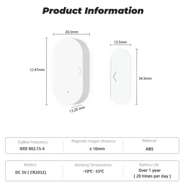 Almo Mini Door Sensor Zigbee - Image 4