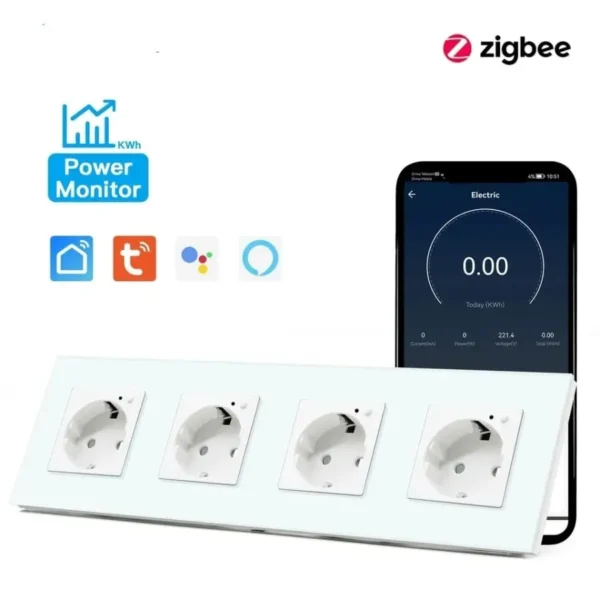 Almo Smart Socket Zigbee 4 Gang Zigbee with Smart Power Meter - Image 5