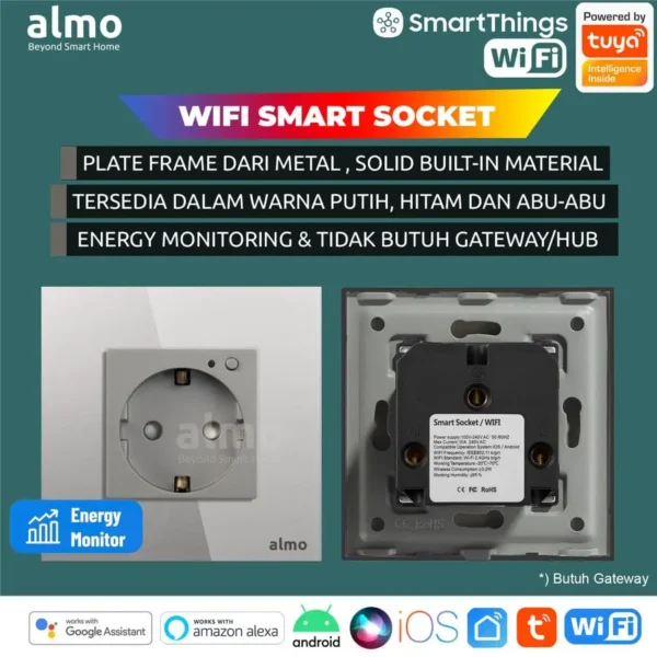 ALMO Smart Socket WiFi 1 Gang - Image 2