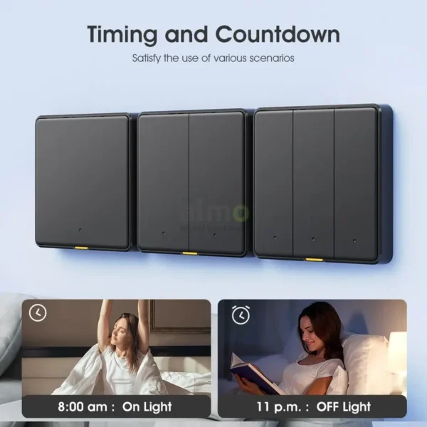 ALMO Smart Switch Premium Button Zigbee 2 Gang - Image 5