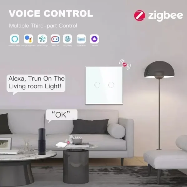 ALMO Smart Switch Touch Zigbee 1 Gang - Image 2
