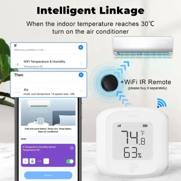 Almo Smart Temperature & Humidity Sensor WiFi - Image 3