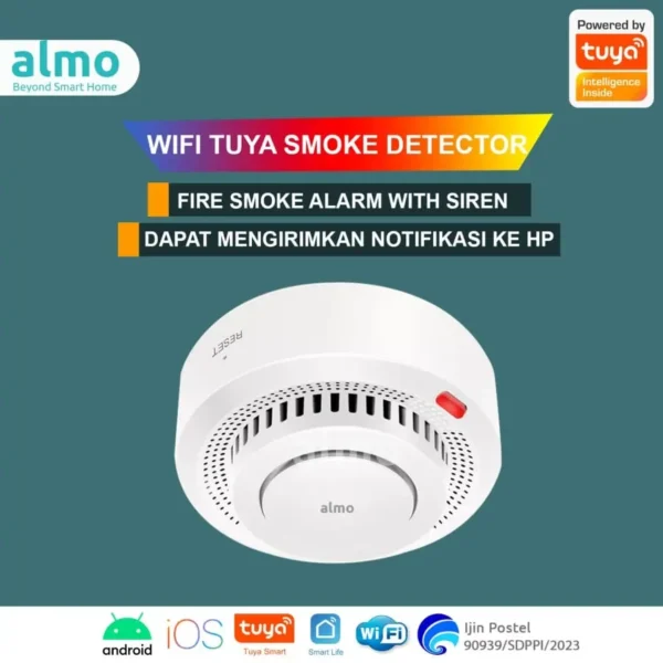 ALMO Smart Smoke Detector WiFi with Siren Alarm