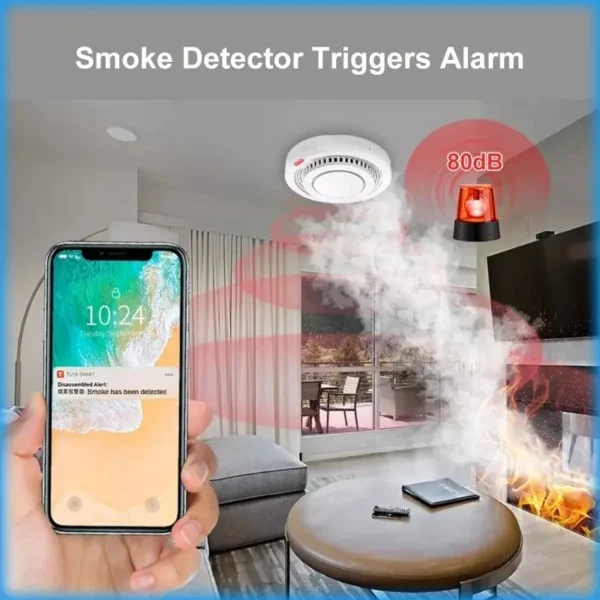 ALMO Smart Smoke Detector WiFi with Siren Alarm - Image 2