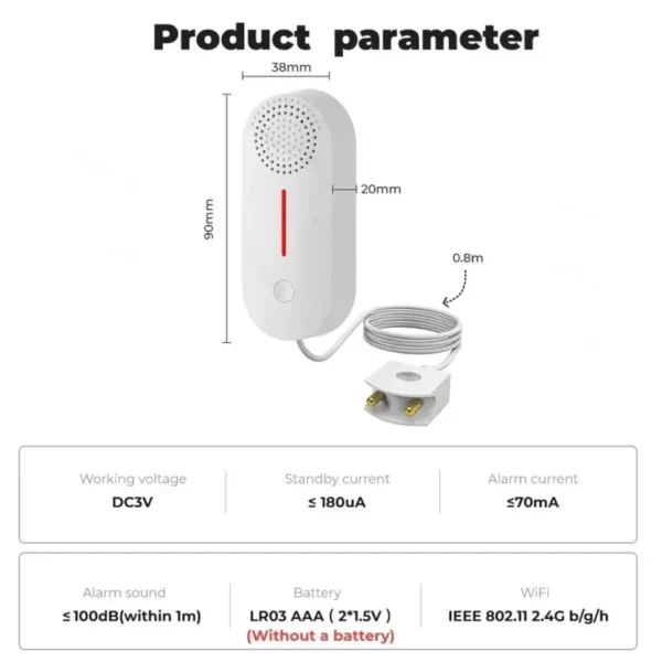 ALMO Low Level Water Detector & Water Leak Detector WiFi with Alarm - Image 2